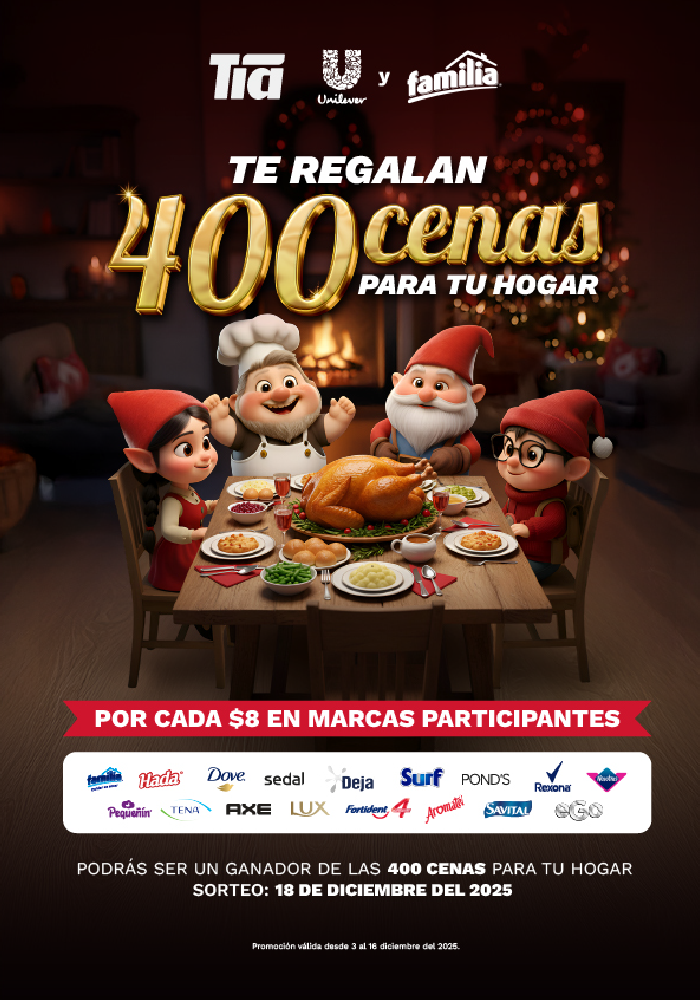 UNILEVER Y FAMILIA TE REGALAN 400 CENAS